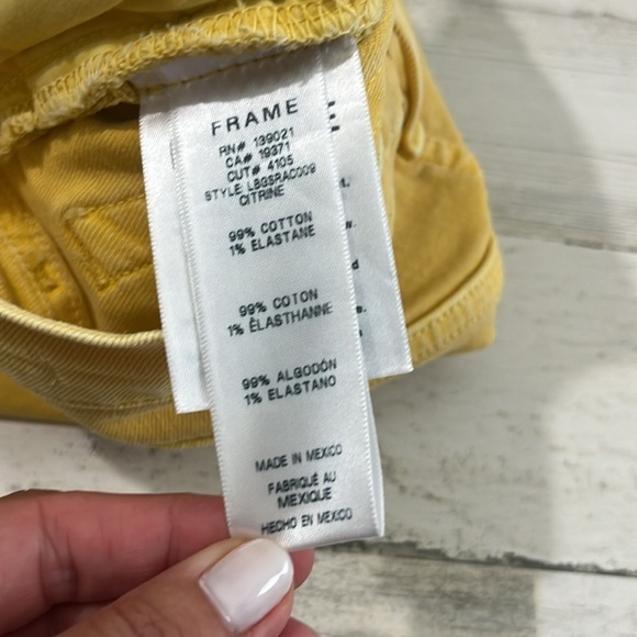 Frame Yellow Le Brigette Shorts Size 26 - Picture 5 of 9